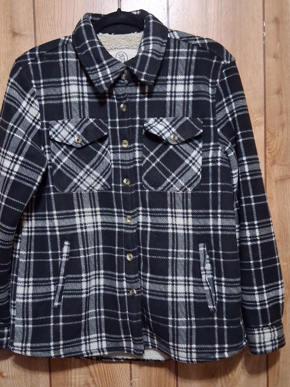 Fleece Shacket Lined With"sheerling" Button Up Cabincore Cozycore Cold Weather
